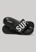 Superdry Vegan Core Badslippers Dames Zwart/Wit