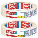Tesa Afplaktape - 5x rol - wit - 19 mm x 25 m - schilderstape - maskeertape - Masking tape