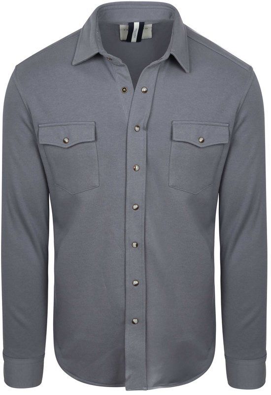 Profuomo Overshirt Western Blauw - Maat L - Heren