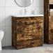 Maison Exclusive Ensemble de meubles de salle de bain en chêne fumé 81 x 40 x 84,5 cm