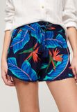 Superdry - Strandshort - Dames - Korte broeken - Viscose - Gebloemd - Regular Fit - Navy Paradise