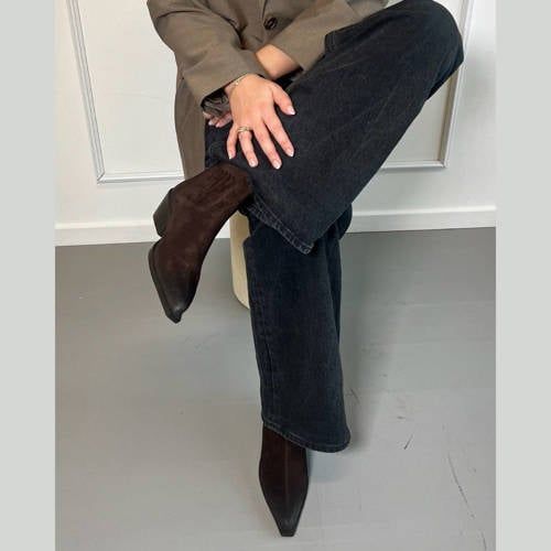 Copenhagen Shoes The Walking Boot S western suède enkellaarzen - donkerbruin