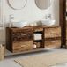 Maison Exclusive - Ensemble de 3 meubles de salle de bain en bois de récupération, dimensions : 129 x 35 x 80 cm