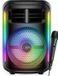 PartyFunLights draadloze karaoke set party speaker met microfoon zwart