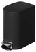 Poubelle de cuisine - Poubelle à pédale - 50 litres - Inox - Design étroit - Fermeture douce - Noir
