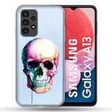 Beschermhoes Samsung Galaxy A13 4G Beschermhoes Doodskop Motief Transparant