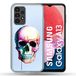 Beschermhoes Samsung Galaxy A13 4G Beschermhoes Doodskop Motief Transparant