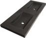 Brauer Magma Wastafel - 120 cm - Dubbele wastafel - Natuursteen Basalt Antraciet