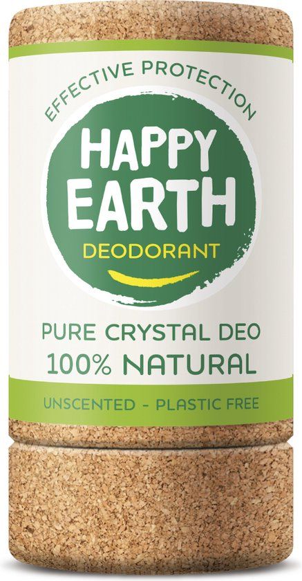 Happy Earth Crystal Deodorant Unscented - 90g - Stick - Unisex