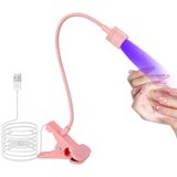 AiQInu UV-led-gelnagellamp, 3 W, draaibaar, met USB en veiligheidsclip, voor gelnagellak, salon, doe-het-zelf (roze)