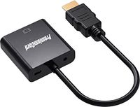 PremiumCord HDMI-naar-VGA-converter met 3,5 mm stereo jack audio met audiokabel, HDMI 1.3, HDCP 1.2, ondersteunt Full HD 1080p, vergulde aansluitingen