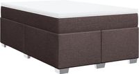 vidaXL Boxspringbed met matras, donkerbruin, 120x190 cm, gestoffeerd
