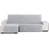ECOMMERC3 Chaise longue bankovertrek met elastische elastieken voor chaise longue, links/rechts, overtrek voor chaise longue, ecru/grijs, verstelbaar en veelzijdig voor Chaise Longue-banken, volledige