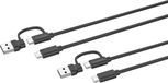 Speedlink STREAM Play & Charge USB-C/USB-A naar USB-C kabelset - 2 stuks - 3 meter - Zwart