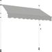 Yaheetech Klemzonnescherm 250 x 180 cm - Hoogte 210-300 cm - Handzwengel - Lichtgrijs