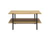 PIPPA Table basse rectangulaire finition bois clair chêne et métal noir L80 cm