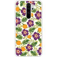 Redmi Bedrukt siliconen hoesje compatibel met Redmi Note 8 Pro Fleurs Violettes
