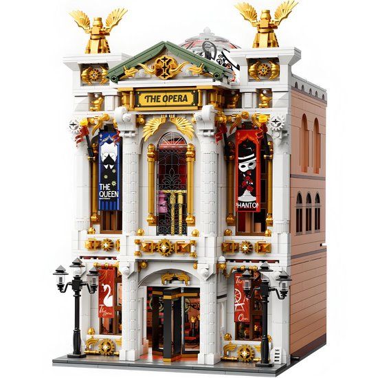 Pantasy 85019 The Opera Theater bouwset incl 3 minifigures | Classic Creator Modular Building | Expert Architecture Modelbouw | Technisch Educatief Speelgoed voor volwassenen & kinderen | DIY gebouwen geschikt voor Lego | Bouwdoos met 3518 bouwstenen