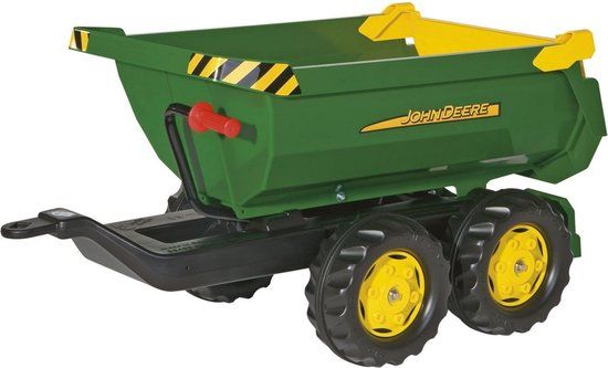 Rolly Toys Aanhanger - John Deere Halfpipe - Groen - Kunststof