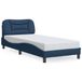 VidaXL Bedframe met LED zonder matras "Hvar" 120x200 cm stof blauw