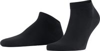 FALKE ClimaWool kort eenkleurig wol lyocell sneakersokken enkelsokken heren zwart - maat 39-40