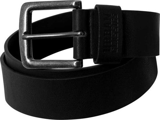 Urban Classics Leather Imitation Unisex Riem - Zwart - 85 cm