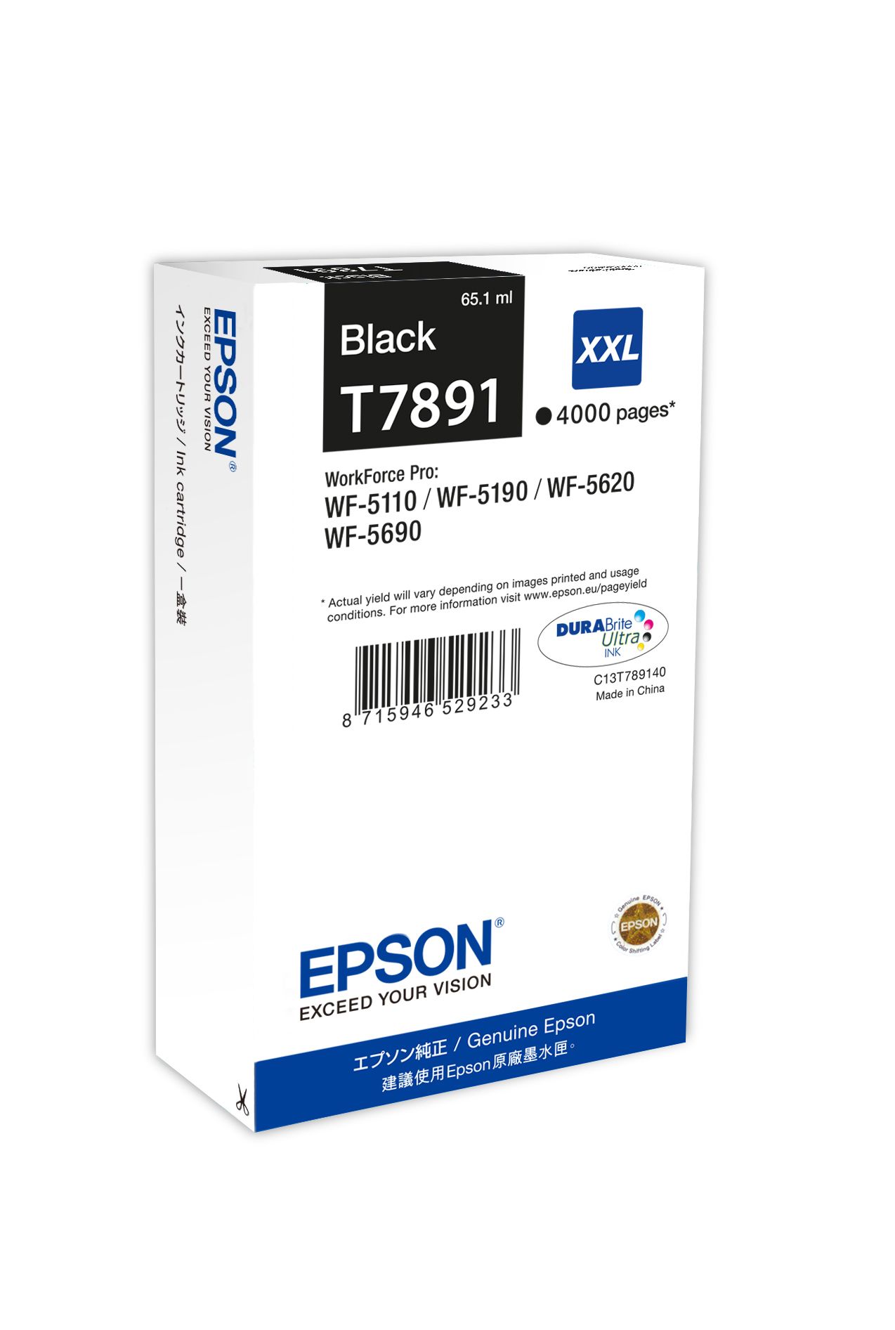 Epson T7891XXL Black Ink Cartridge - High Yield