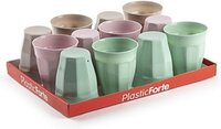 PLASTICFORTE Drinkglazen - 48 stuks - Gekleurd - 250 ml - Kunststof - Onbreekbaar