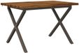 vidaXL Table de salle à manger avec bord live 110 x 55 x 75 cm Bois Naturel, café