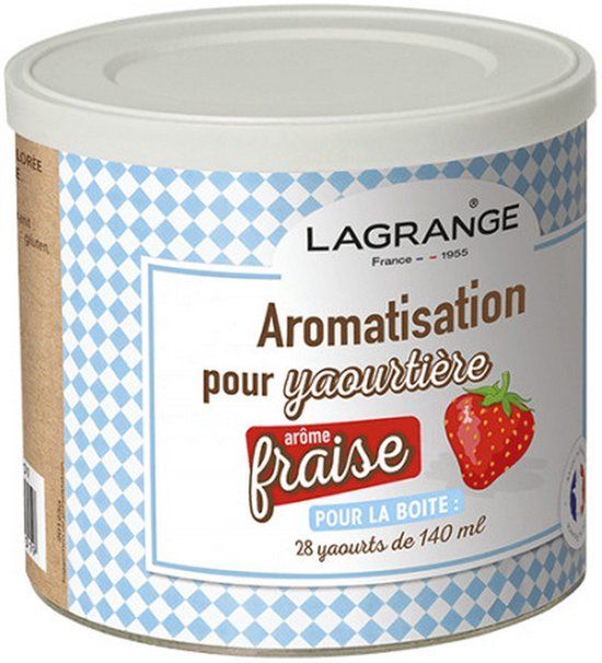 LaGrange 425g pot aardbeiensmaak voor yoghurtmaker