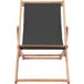 Chaise de jardin Chaise pliante de plage Tissu et cadre en bois gris