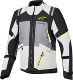 Alpinestars Andes V4 Drystar waterdichte motorfiets textieljas - Grijs/geel - 4XL