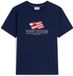 Tommy Hilfiger Heren T-shirt Katoen Korte Mouw Blauw/Rood Maat S