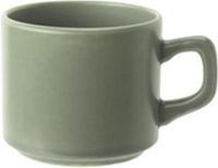 Cosy & Trendy TOWER GREEN Koffietas 18cl Aardewerk Groen - 6 Stuks