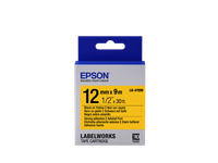 Epson LK-4YBW Ruban adhésif résistant - Noir sur Jaune, 12mm