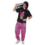 W WIDMANN MILANO Jaren 80-outfit, T-shirt en wijde broek, carnavalskostuums