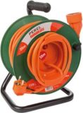 Toolland Perel Verlengkabel op haspel, 25 m, 3G1.5, Oranje/Groen