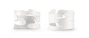 Alessi Barkring BM17S2 W - Set van twee designservethouders met op de natuur geïnspireerde decoratie, in staal gekleurd met epoxyhars, wit