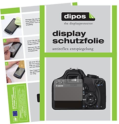 dipos I 2X beschermfolie mat compatibel met Canon EOS 500D folie displaybeschermfolie