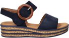 Gabor Sandalette compensée bleu foncé