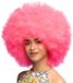 Boland - Pruik Sugar neonroze Krullen Kort Vrouwen Clown