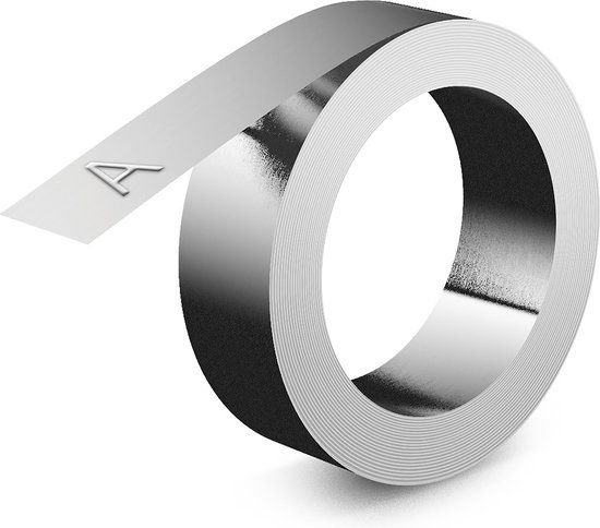 DYMO industriële reliëfetiketten | 12mm x 3,5m | Zelfklevende aluminium