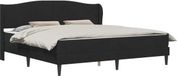 vidaXL Bedframe met hoofdeinde Zwart 200 x 200 cm Fluweel