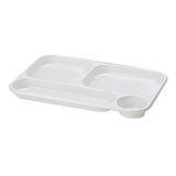 Onderweg laden 100 stuks lunchdienbladen 4 vakken 36x24 cm wit