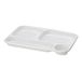 Onderweg laden 100 stuks lunchdienbladen 4 vakken 36x24 cm wit