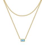 Glanzstücke München Ketting Zilver 925 Zirkonia Blauw 42 cm Dames