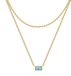 Glanzstücke München Ketting Zilver 925 Zirkonia Blauw 42 cm Dames