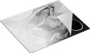 Chefcare Inductie Beschermer Abstracte Kunst van Marmer - Zwart Wit - 65x55 cm
