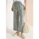 Icecat pantalon 7/8 jambes larges en lin mélangé avec imprimé léopard