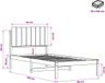vidaXL Bedframe met gestoffeerd hoofdbord Donkerbruin en lichtgrijs